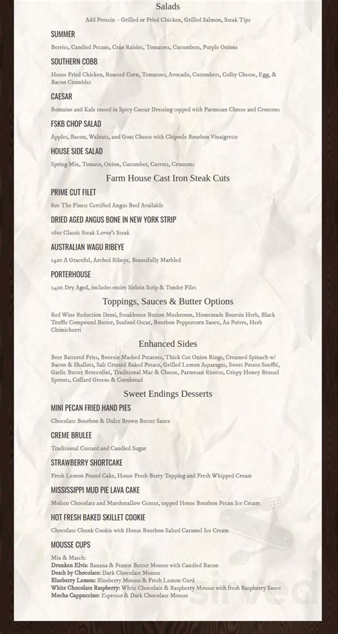 frescos southern kitchen & bar|frescos dinner menu.